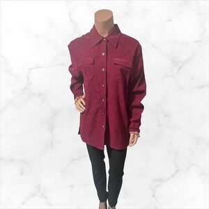 White Stag Burgundy Button Down Shirt☑️